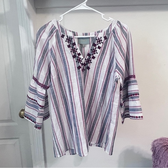 NWT Skies are Blue Embroidered Blouse - Picture 1 of 7